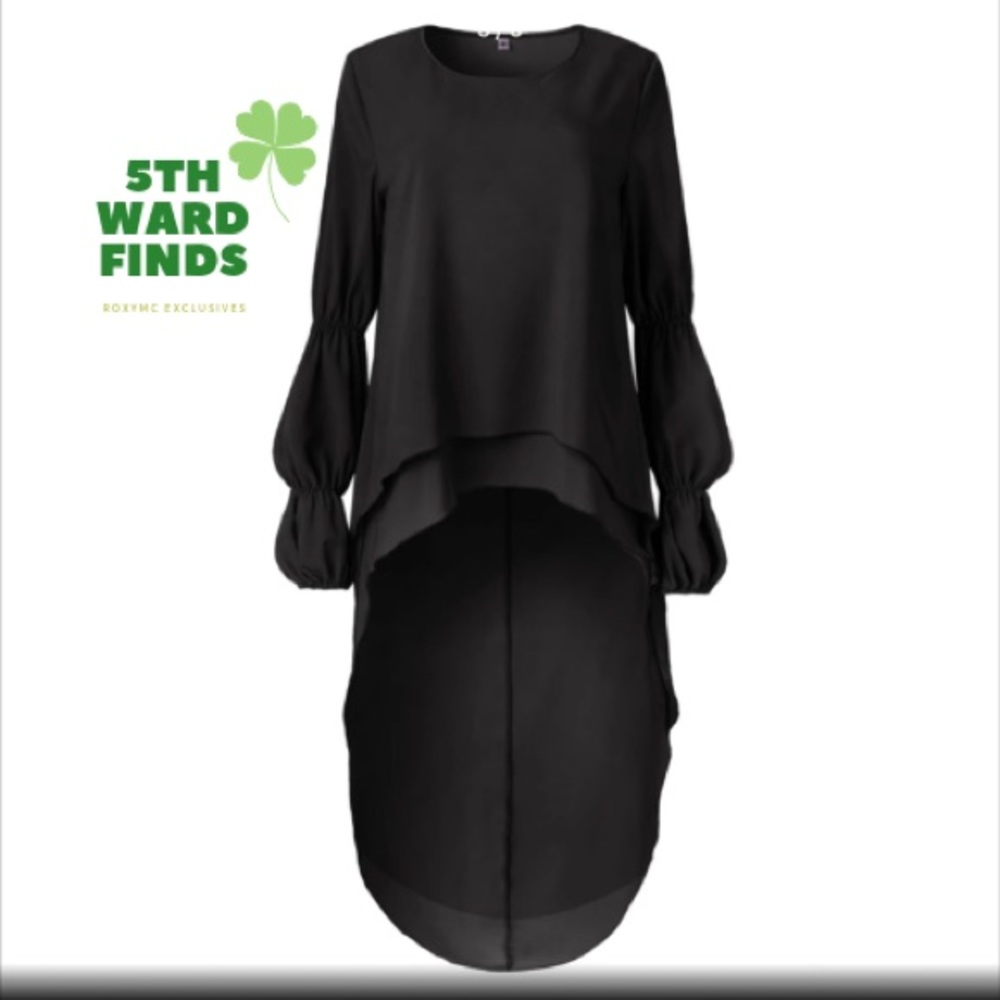 🆕 Puffy Sleeve Asymmetrical Flowy Top‼️